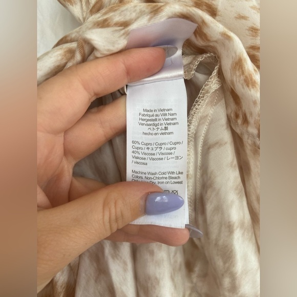 J Crew Y2K Animal Print Slip Skirt with Side slits Beige/White Size Small - Picture 8 of 15